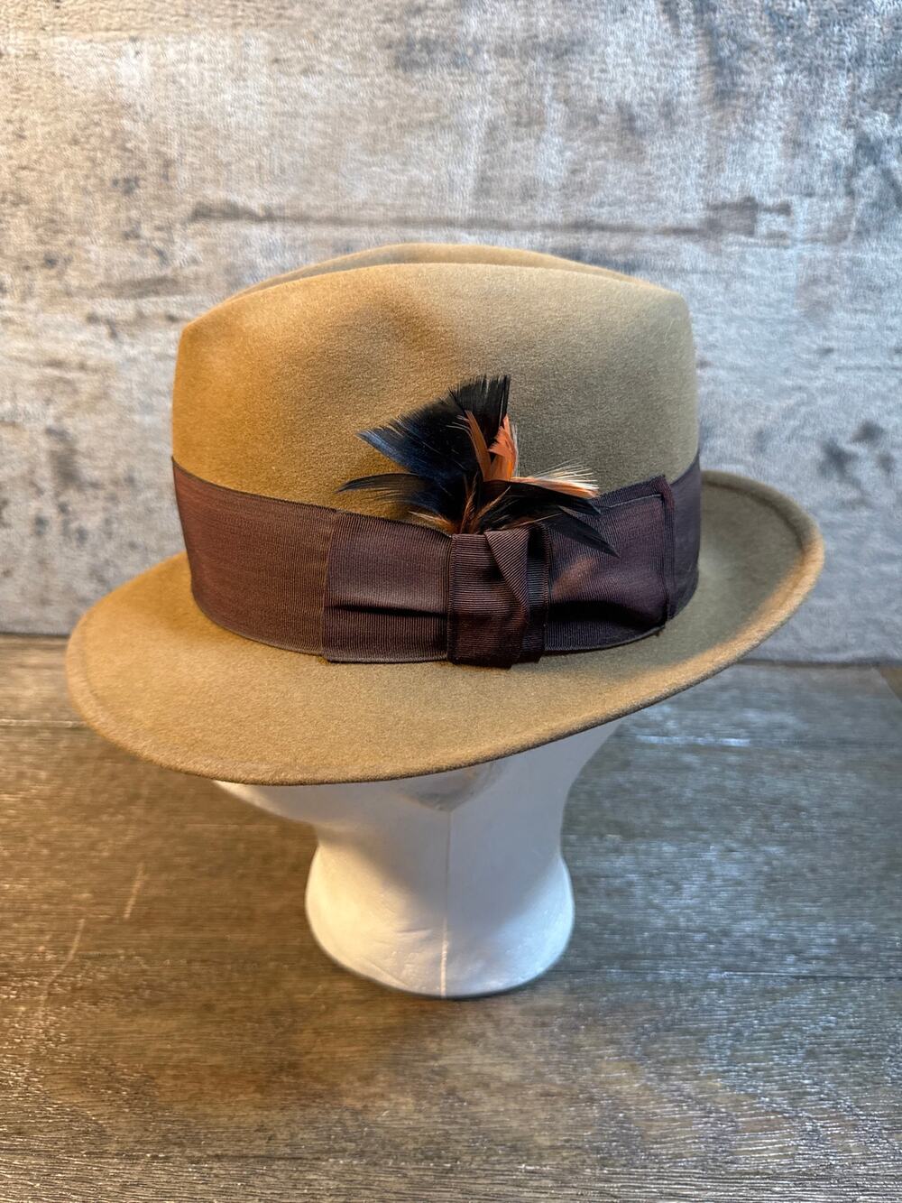 Stetson x Brooks Bros. True Vintage 1960’s Golden Fleece Fedora Hat Size 7 Brown